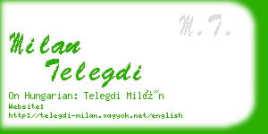 milan telegdi business card